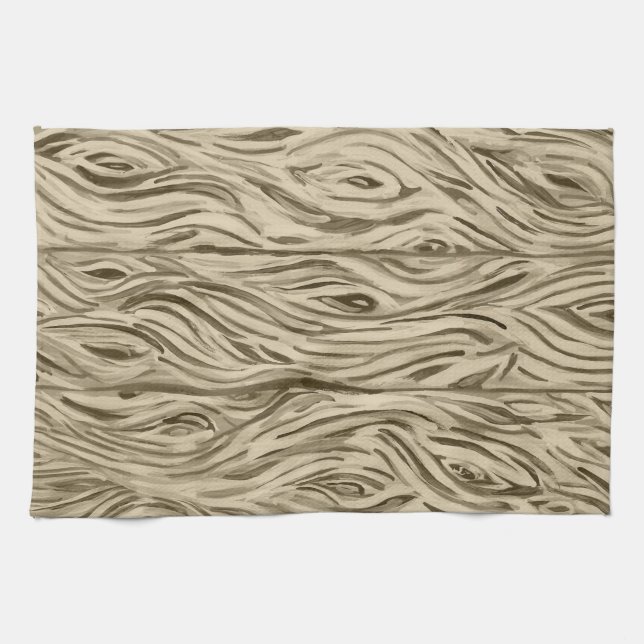 Wood Grain Board French Oak Wine kitchen towel (Horizontal)