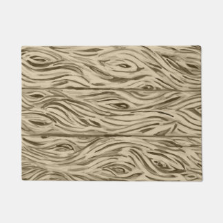 wood grain board planks door mat