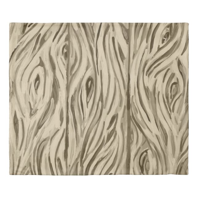 wood grain board planks duvet cover (Front)