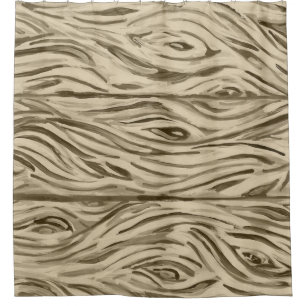 Wood Grain Board Planks from French Oak Wine Barre Shower Curtain