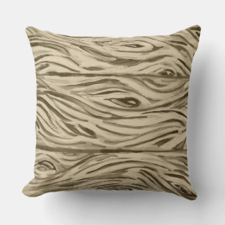 wood grain board planks throw pillow