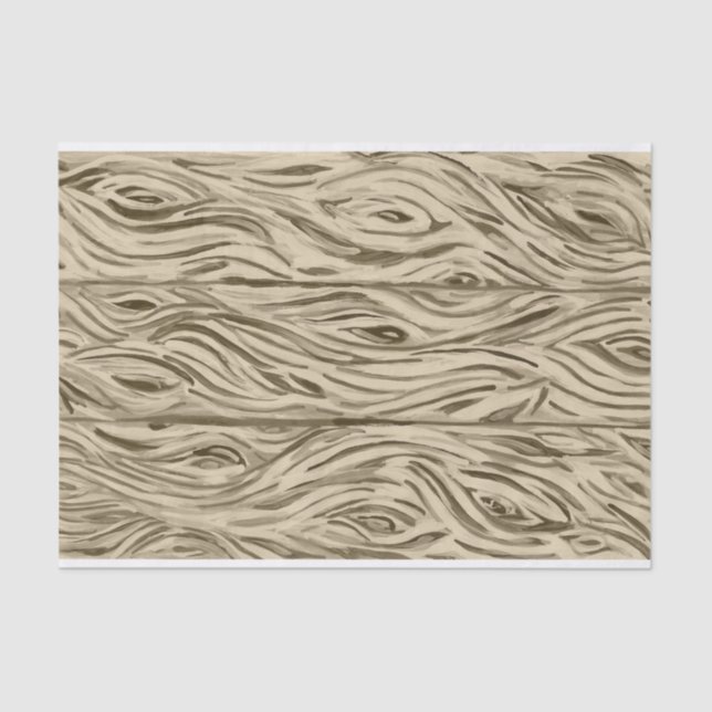 wood grain board planks tissue paper (Front)