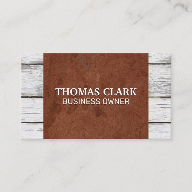 Wood Grain | Brown Vintage Texture Business Card (Front)