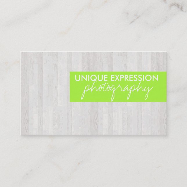 Wood Grain Business Card (Front)