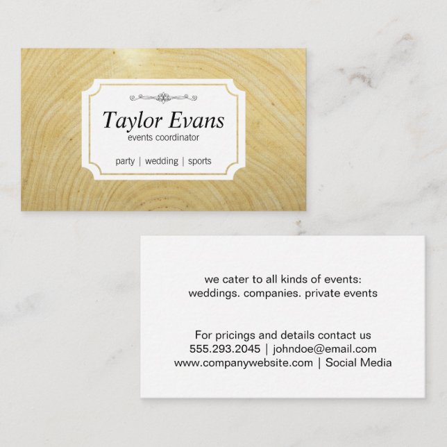 Wood Grain Business Card (Front/Back)