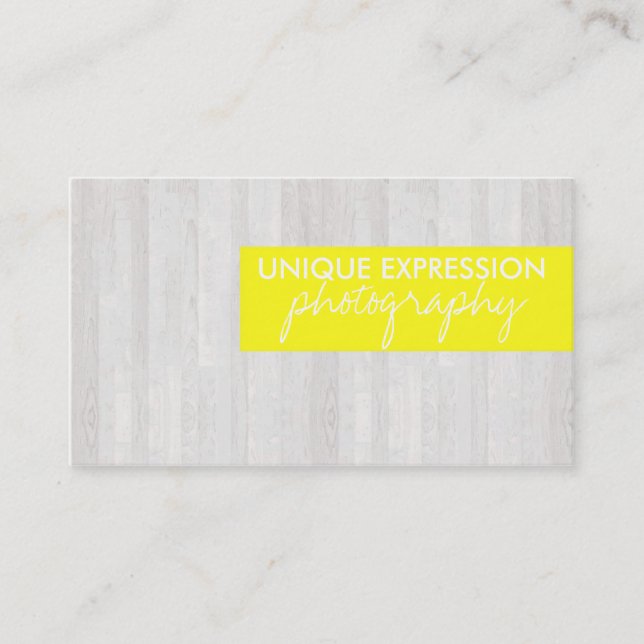 Wood Grain Business Card (Front)