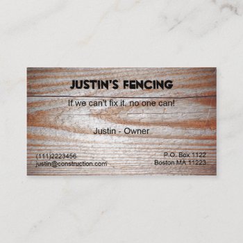 Wood Grain Business Card by Lilleaf at Zazzle
