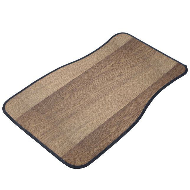 Wood Grain Car Floor Mats  (Angled)