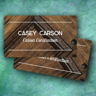 wood grain carpentry construction or other business card