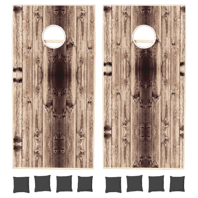Wood Grain Cornhole Set (Set)