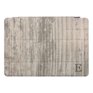 Wood Grain Design Brown Zen Personalized Monogram iPad Pro Cover