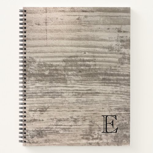 Wood Grain Design Brown Zen Personalized Monogram Notebook