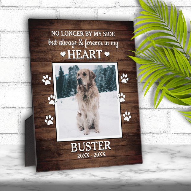 Wood Grain Family Pet Photo Memorial Plaque (Creator Uploaded)