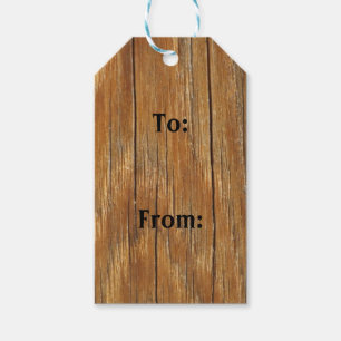 Wood Grain Gift Tags
