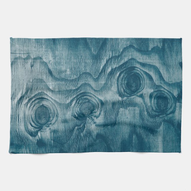 Wood Grain Knot Texture Kitchen Towel (Horizontal)