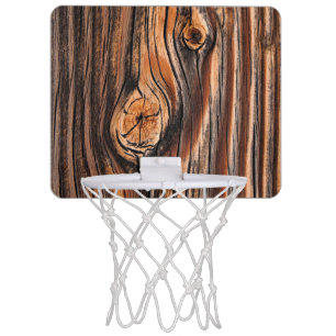 Wood Grain Knot Texture Mini Basketball Hoop