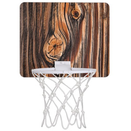 Wood Grain Knot Texture Mini Basketball Hoop