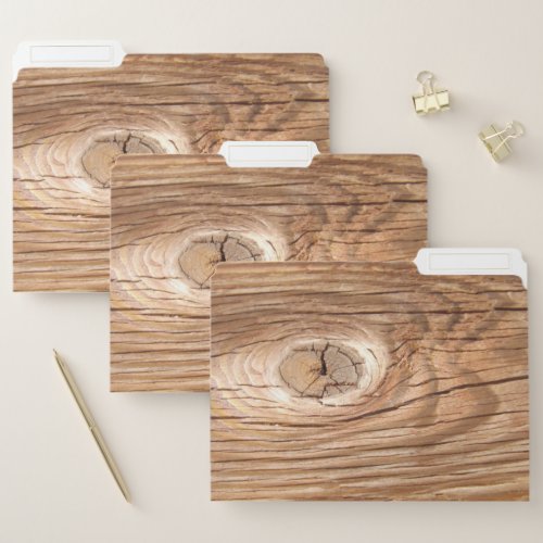 Wood Grain Knothole File Folder