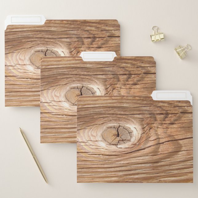 Wood Grain Knothole File Folder (Set)