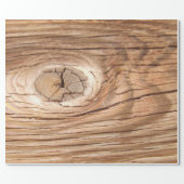 Wood Grain Knothole Wrapping Paper (Flat)