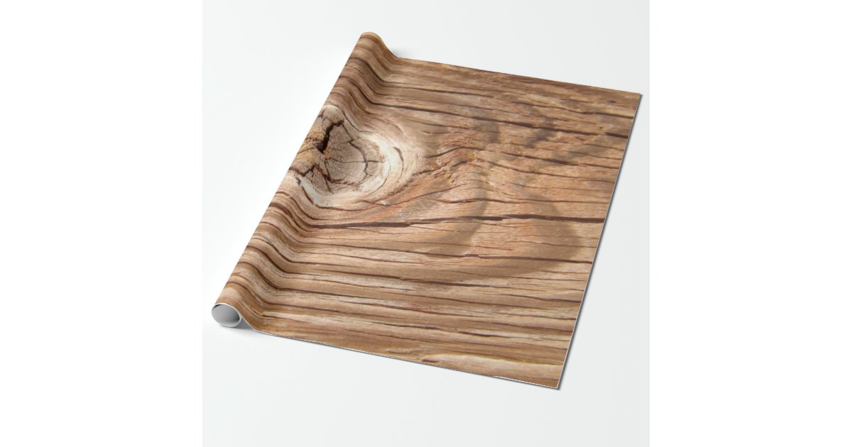 Wood Grain Knothole Wrapping Paper