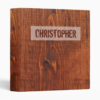 Wood Grain Look Binder Personalized