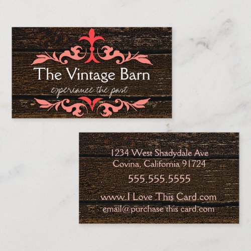 Wood Grain Look Business Card Templates