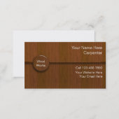 Wood Grain Look Carpentry Theme Business Card (Front/Back)