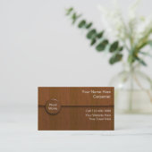 Wood Grain Look Carpentry Theme Business Card (Standing Front)