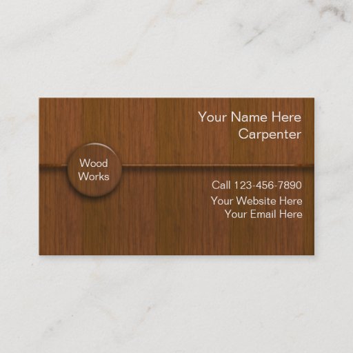 Customizable Carpenter Business Cards