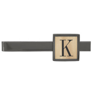 Wood grain on Gun Metal Tie Bar