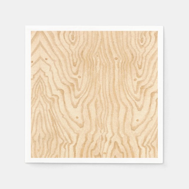 Wood Grain Paper Napkins (Front)