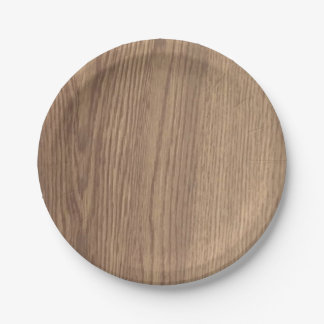 Wood Grain Paper Plates