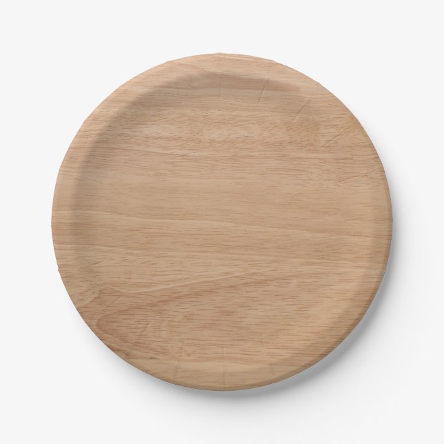 Wood grain paper plates (Front)