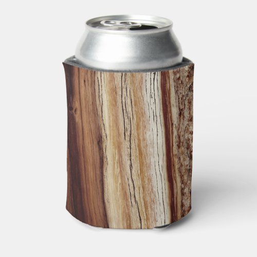 Wood Grain Pattern Can Cooler