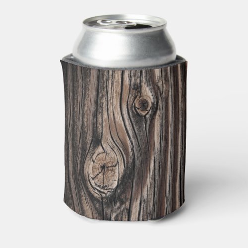 Wood Grain Pattern Can Cooler