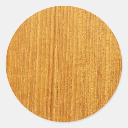 Wood Grain Pattern Classic Round Sticker