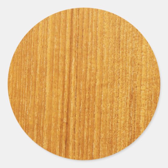 Wood Grain Pattern Classic Round Sticker