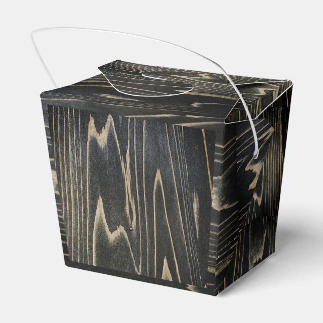 Wood Grain Pattern Favor Boxes (Back Side)