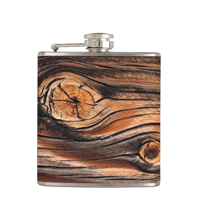 Wood Grain Pattern Flask (Front)