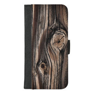Wood Grain Pattern iPhone 8/7 Plus Wallet Case