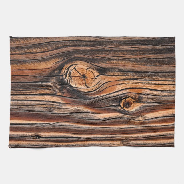 Wood Grain Pattern Kitchen Towel (Horizontal)