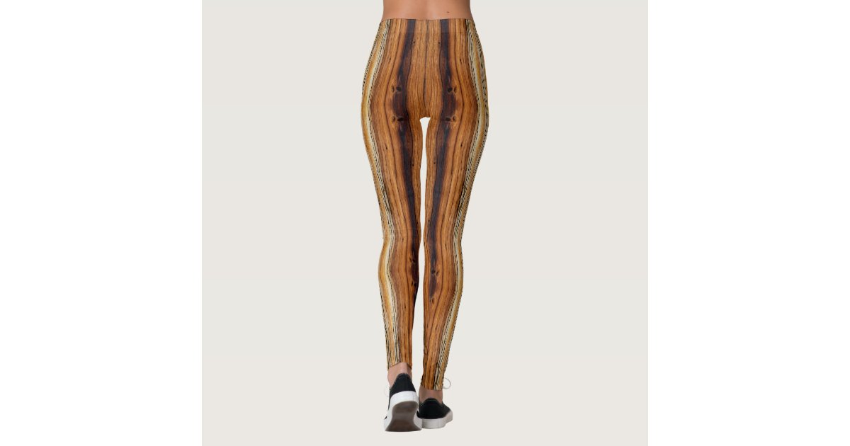 Wood Grain Pattern Leggings Zazzle