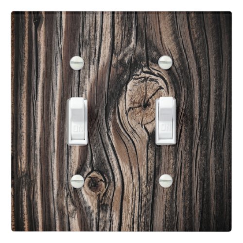 Wood Grain Pattern Light Switch Cover