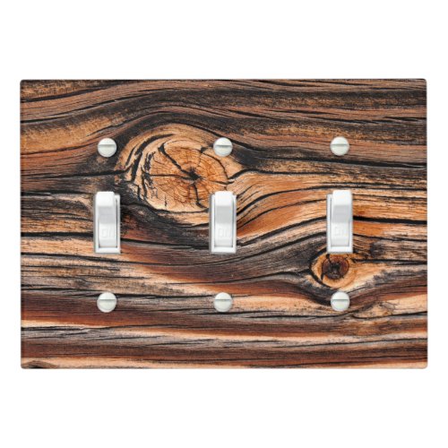 Wood Grain Pattern Light Switch Cover
