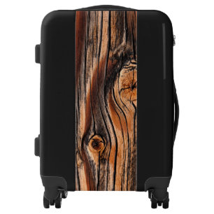 Wood Grain Pattern Luggage