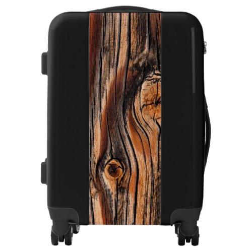 Wood Grain Pattern Luggage