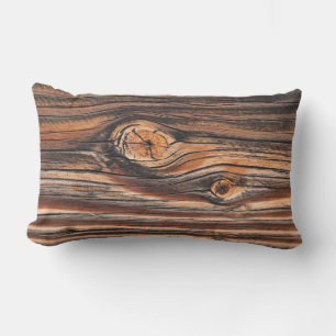 Wood Grain Pattern Lumbar Pillow