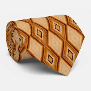 Wood Grain Pattern Neck Tie