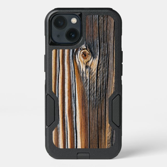 Wood Grain Pattern Otterbox iPhone Case (Back)